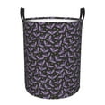 thumbnail image 6 of Lsque Bat Purple pattern Laundry Hamper Basket, Tall Woven Rope Hamper Basket for Clothes, Lightweight Storage Basket, Collapsible Waterproof-Medium, 6 of 8