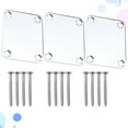 thumbnail image 1 of LOLIPPYY 3Pcs Plated Silver Guitar Neck Plate Metal Bass Neck Connecting Board Durable for Guitar Use, 1 of 3