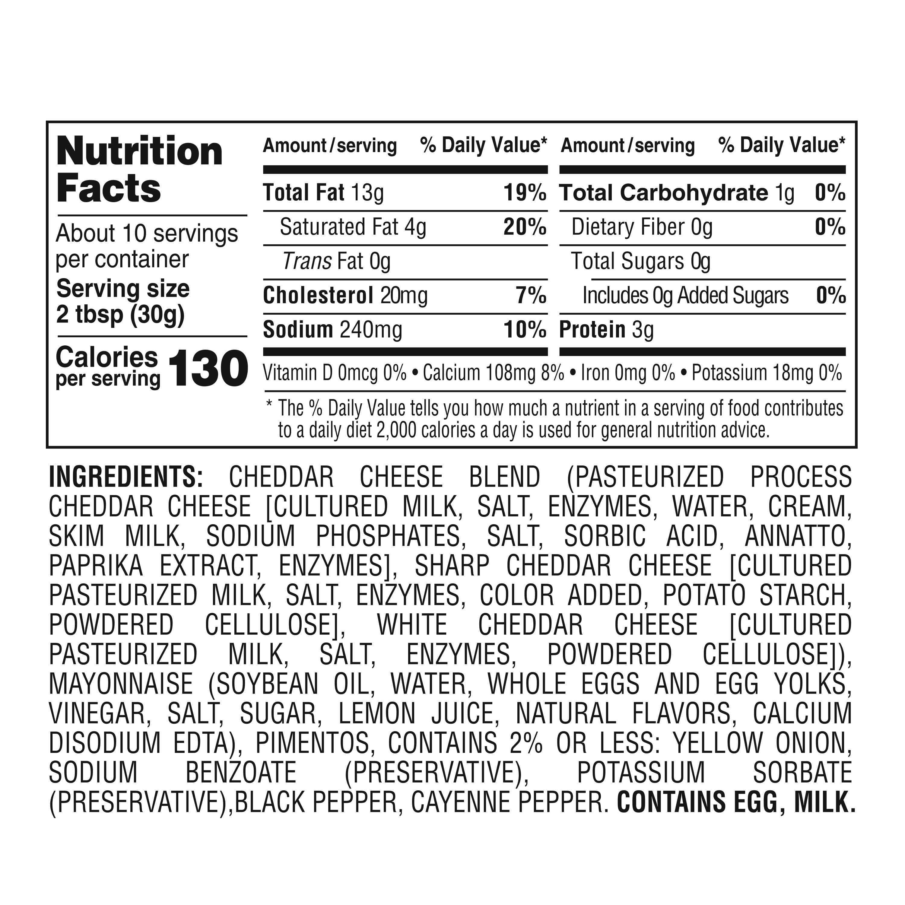 Taste of the South Triple Cheddar Pimento Cheese, 10 oz (Tub, Spread, Refrigerated)