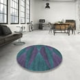 thumbnail image 4 of Ahgly Company Machine Washable Indoor Rectangle Transitional Dark Slate Blue Area Rugs, 7' x 9', 4 of 7