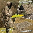 thumbnail image 2 of Lenotos Hooded Rain Poncho for Adult with Pocket, Waterproof Camouflage Poncho, Lightweight Unisex Raincoat Hunting, for Hiking Camping Emergency, 2 of 6