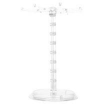 ROSENICE Keychain Stand 1Pack Rotating Jewelry Display Holder Plastic Necklace Hanging Rack Organizer for Accessories