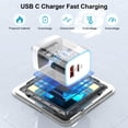 thumbnail image 4 of Compatible for iPhone Charger Block, 20W Dual Port Charger Block with 6FT USB-C to Light-ning Cable, Wall Charger Adapter Type-C Charger USB C Brick Cube Power Base Compatible with iPhone(Blue), 4 of 7