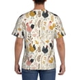 thumbnail image 3 of Vsdgher Cartoon Chickens Print Men's Dry Fit Mesh Athletic Shirts Moisture Wicking Tennis T-Shirt Tops, 3 of 9