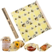 33x100cm Reusable Beeswax Food Wrap, Eco-Friendly Beeswax Food Wrap, Biodegradable Food Wrap Roll, Bee Wrap for Cheese Bread Sandwiches