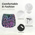 thumbnail image 6 of Fotbe Rainbow Animal Skin Womens High Waist Running Shorts Athletic Workout Quick Dry Shorts for Women with Pockets Gym Yoga Summer Shorts-, 6 of 9