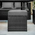 thumbnail image 5 of Hearth & Harbor 7 Piece Outdoor Furniture Set, Wicker Outdoor Sectional Dining Set with 10 Seats and Patio Table, Gray with Gray Cushions, 5 of 7
