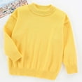 thumbnail image 2 of UngA Girls Long Sleeve Sweaters Kids Casual Crew Neck Sweaters for Girls Cute Fall Pullover Tops (Yellow,9-10 Years), 2 of 4