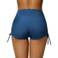 thumbnail image 2 of Charmo Women Scalloped Swim Shorts Drawstring Board Shorts Swimsuit Bottom, 2 of 7
