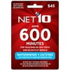 (Email Delivery) NET10 $45 Prepaid Card, 600 min for talk/web or 1200 texts and 60 days of service