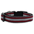 thumbnail image 1 of Colliers Rubans en Nylon à Rayures Preppy Rouge/blanc XS, 1 of 1