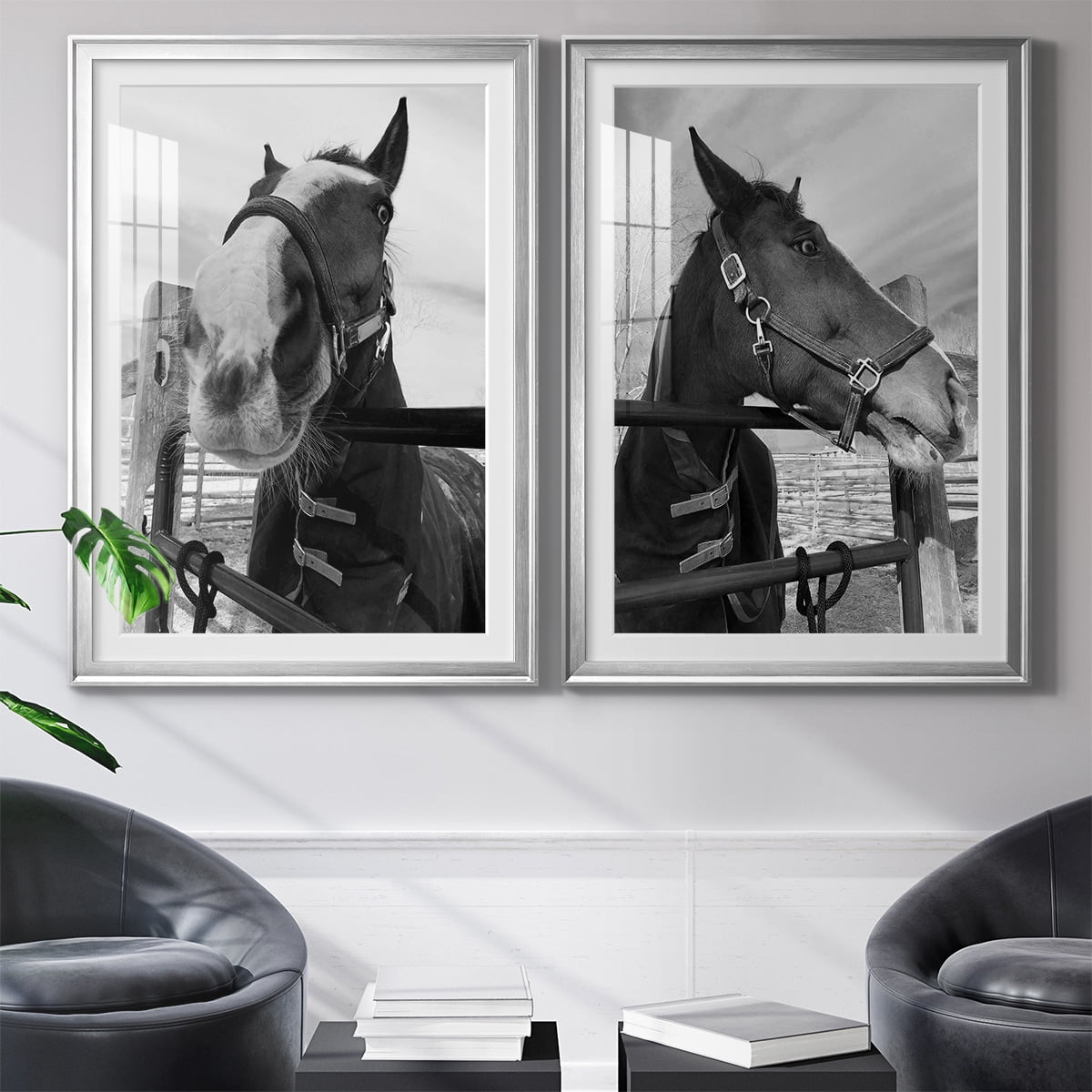 Wexford Home Argenteuil Premium Framed Print, 22.5" x 30.5" - Ready to Hang, Silver (Set of 2)