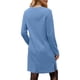 thumbnail image 4 of UVN Vestidos para Mujer Otoño Invierno Manga Larga Cuello Redondo Casual Jersey Sudadera Vestido con Abertura Lateral, 4 of 8
