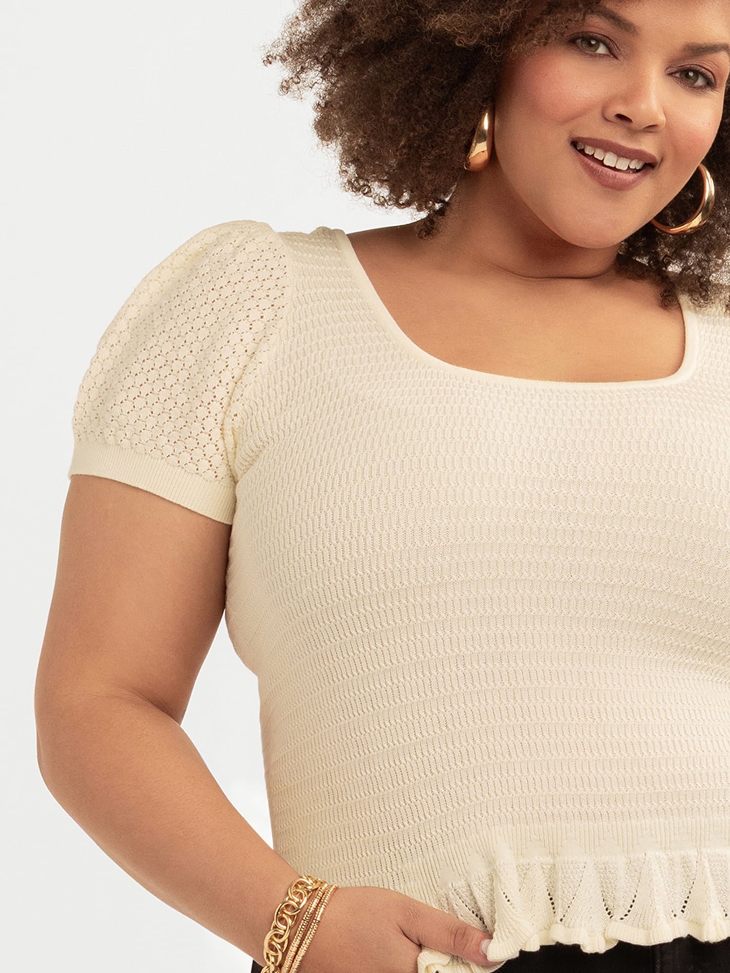 Jessica Simpson Women's Plus Ruthie Sweater Top, Sizes 0X-4X