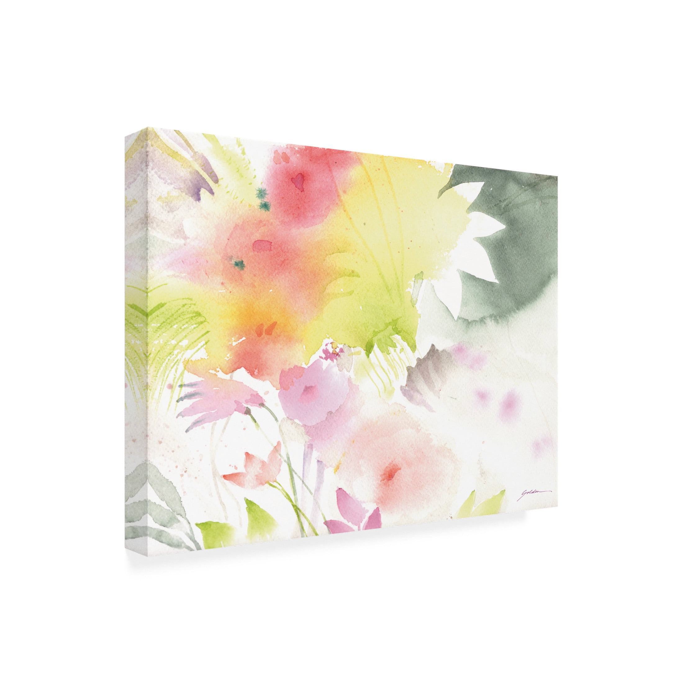 Canvas Wall Art - Sheila Golden 'Afternoon Shower' Wall Art for Living Room, Bedroom, or Office Décor by Trademark Fine Art - 47 x 35 Inches