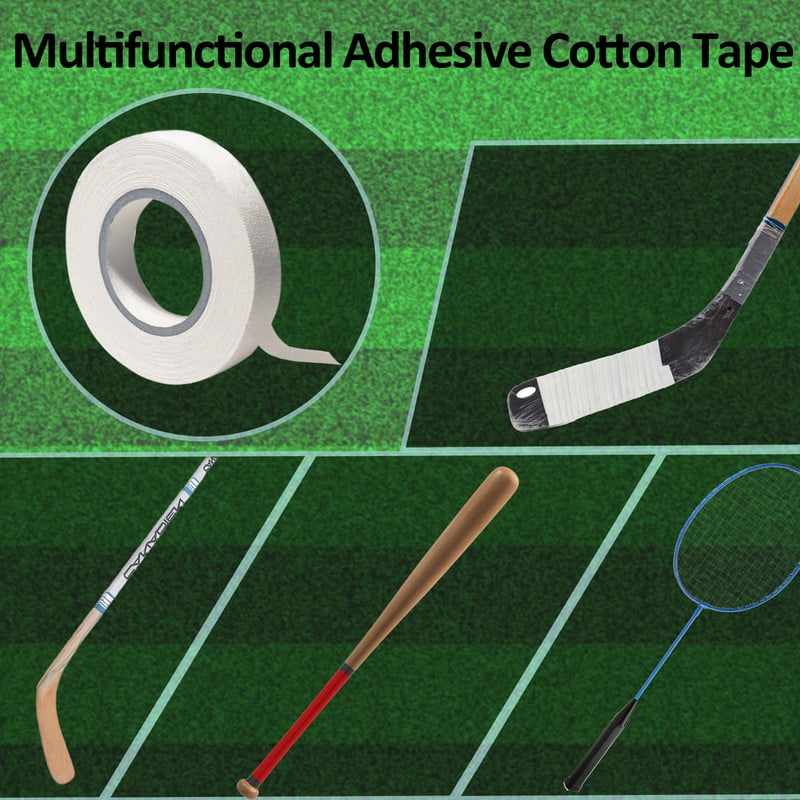 Fukushima Multipurpose Lacrosse Tape Set - 1 Inch and 1/2 Inch, Non Pre-Cut, 30ft Adhesive Tape for Lacrosse Sticks, Shin Pads, Golf Baseball Bats - Ideal Sports Gear and Gift Equipment(White, 12pcs)