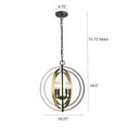 thumbnail image 5 of Lighting DARBY Industrial 4 Light Rubbed Bronze & Gold Ceiling Pendant 16" Wide, 5 of 5