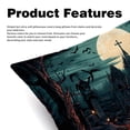 thumbnail image 2 of Halloween Cemetery Luxurious Velvet Bed Pillow Inserts with Unique Patterns - Set of 2, 16x16, 18x18, 20x20 Inches - Ideal for Throw Pillow Covers and Home Decor, 2 of 6