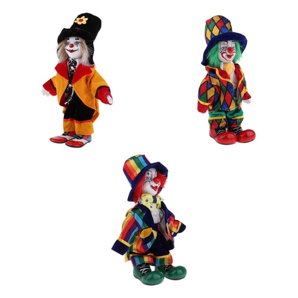 Figuras de muñecos de de , modelo de juntas flexibles, artes de exhibición para decoración, regalo para niños, fiesta coleccionable Hugo Payaso de muñecas de porcelana