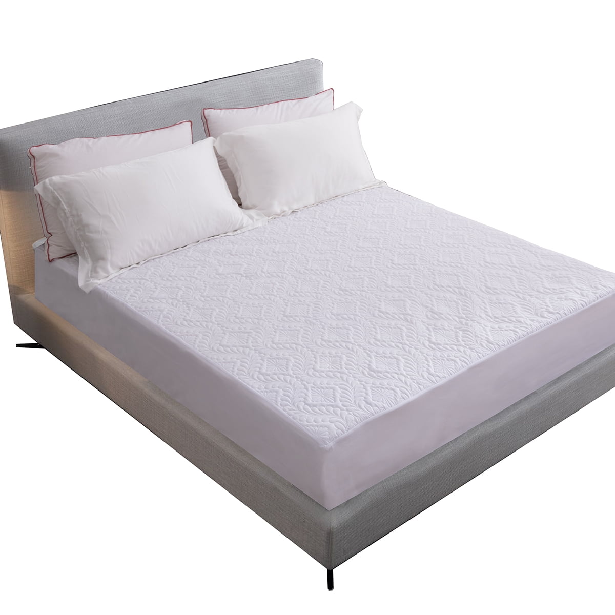 LiveGo Quilted Fitted Mattress Pad, Breathable Waterproof Mattress