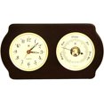 thumbnail image 2 of Bey-Berk International WS412 Brass Quartz Clock Barometer - Ash Wood, 2 of 3