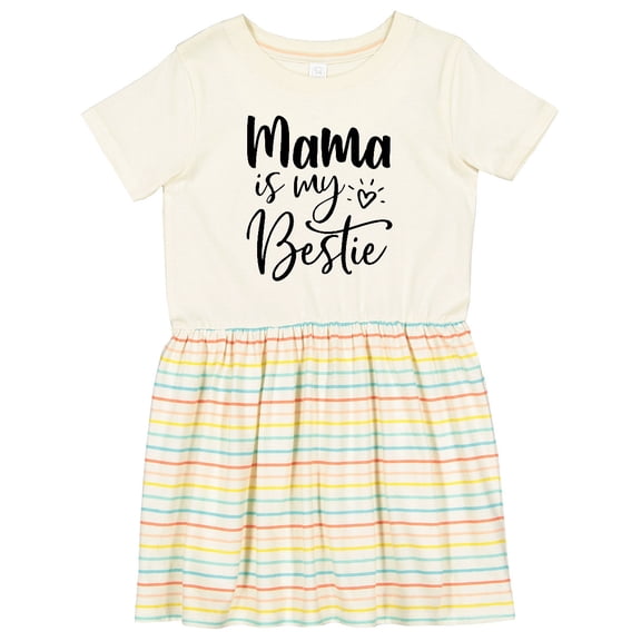 Inktastic Mama is My Bestie Girls Toddler Dress