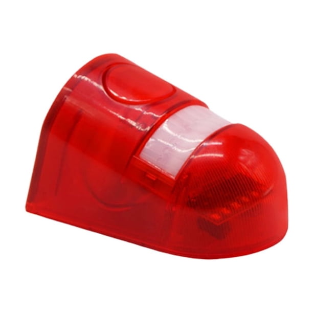 EeaseMX Luz de seguridad solar simulada, alarma falsa, inalámbrica, antirrobo, lámpara de precaución, LED intermitente (rojo)