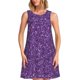 thumbnail image 1 of Balery Purple Glitter Vestidos de verano para mujer con estampado: vestido holgado sin mangas, vestido playero informal y cómodo para días calurosos., 1 of 7