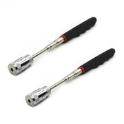 Pack of 2 Magnetic Extendable 31" inch Pick up Tool Retrieval Tool Telescoping Stainless Steel with LED Light, Finding of Small Metal Items, Iron Nails Screws at Home, Garage, Yard and Office