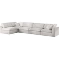 thumbnail image 2 of Meridian Furniture Serene Cream Linen Fabric Deluxe Modular Sectional, 2 of 13