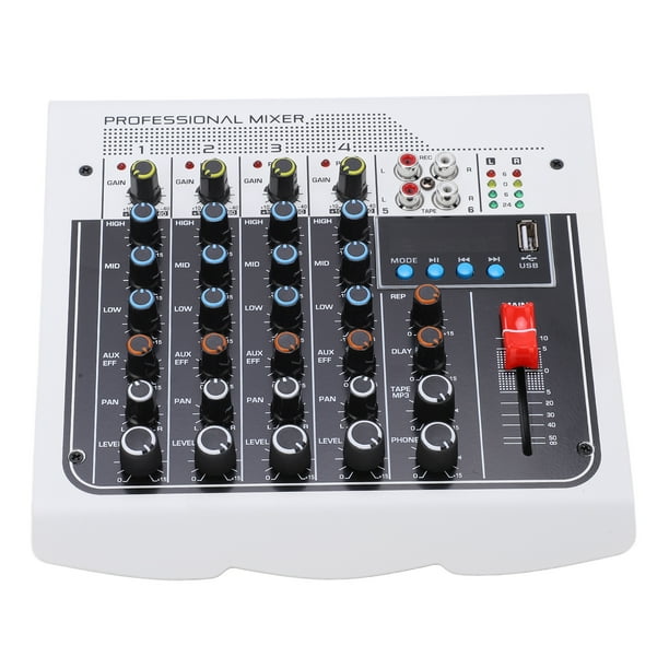 Mezclador de audio, Mezclador de audio de 6 canales Mezclador de audio estéreo Mezclador de interfaz múltiple Máxima comodidad