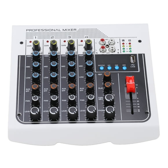 Sound Mixer Controller,6 Channel Audio Mixer Stereo Audio Mixer Channel Mixer Meticulously Designed