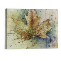 BCIIG  Fall Decorations For Home,Fall Wall Art Canvas,Vintage Watercolor Maple Leaf Autumn Fall Framed Canvas Wall Art Decor,Fall Autumn Wall Art Artwork Home Decoration For Room Bedroom 20x16Inch