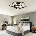 thumbnail image 2 of 22inch Low Profile Ceiling Fan with 6- Speed, Reversible Flush Mount Ceiling Fan with Dimmable Light APP and Remote Control, 2 of 11