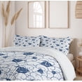 thumbnail image 5 of Ambesonne Nautical Duvet Cover Set, Boat on Ocean Journey, 2-Calking, Blue and White, 5 of 6