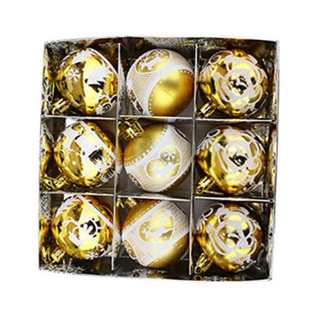 9Pcs Christmas Tree Balls Baubles Xmas Tree Hanging Ornament Home Party Decora Diy