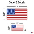 thumbnail image 7 of (2 pack) Auto Drive USA Flag Car Stickers Set of 3 Vinyl Decals Red White Blue, 7 of 7