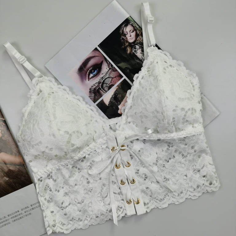 URMAGIC Sexy Lace Love Heart Print Underwear Set Wirefree Bra and