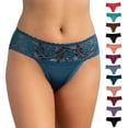 thumbnail image 3 of Alyce Ives Intimates Women’s Lace Bikini Set, Shimmer Top, Assorted Colors, M, 12 Pack, 3 of 5