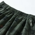 thumbnail image 3 of Aayomet Men Shorts Mid Waist Pant Short Cargo Pant Solid Splice Pocket Drawstring Shorts Fashion Solid Color Loose (Green, L), 3 of 5