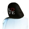 thumbnail image 6 of Yupbizauto New Interchangeable Car Seat Headrest Covers Universal Fit for Cars Vans Trucks-Sold by a Pairs (Love Red Heart), 6 of 6