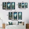 thumbnail image 4 of Designart "Snowy Evergreen in Winter IV" Landscapes Framed Wall Art Set Of 3 - Green Winter Landscape Frame Canvas Set For Living Room Decor, 4 of 7