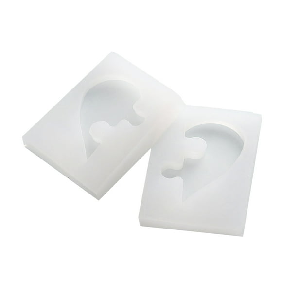 Silicone Molds Resin Molds Silicone Resin Molds Silicone Puzzle Heart Silicone Pendant Mold Jewelry Resin Accessories Diy Craft Mold