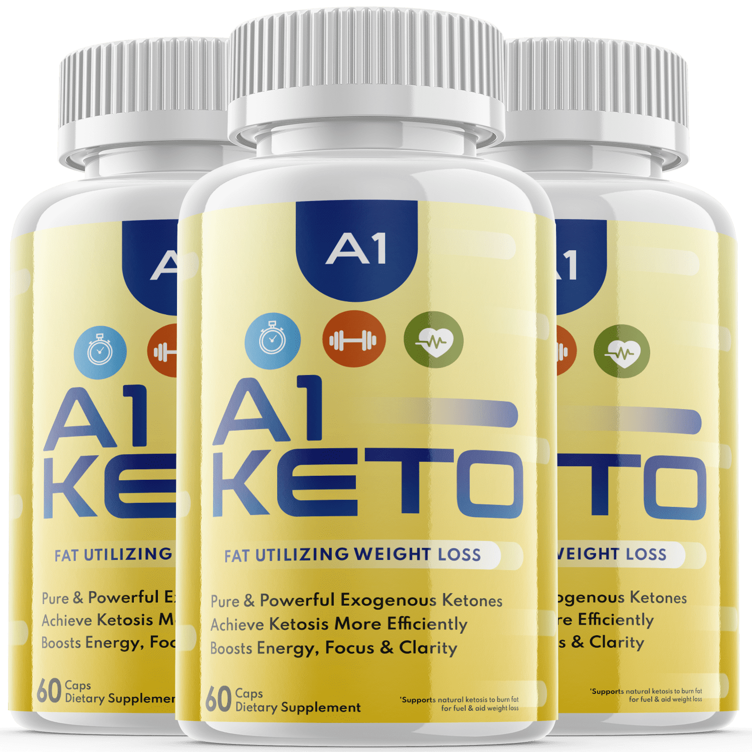 (3 Pack) A1 Keto Fat Utilizing Weight Loss Formula Achieve Ketosis