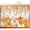Cream, Orange, variant on Thanksgiving Small Cabinet Curtain 11''x13'', Fall Pumpkin Branches Floral Wooden Grain Bathroom Sink Skirt for Kitchen Vanity Pedestal, Laundry Privacy Drape Waterproof Dishwasher Curtains