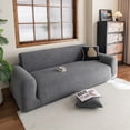 thumbnail image 3 of suxuMhao Solid Color Jacquard Sofa Cover Dark Gray Washable Stretch Slipcover Oversized 120-141 Inches 5 Seater Couch Cover Protector Para Sofa All Season Universal Furniture Protector 1 Piece, 3 of 5