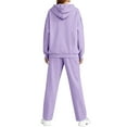 thumbnail image 6 of Valora Women Fashion Outfit Hooded Tracksuit Set with Winter Comfort Casual Sportswear Women’ s Trousers Suit for Everyday Wear Purple 1 XL, 6 of 6