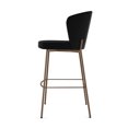 thumbnail image 3 of Amisco Camilla 30 in. Bar Stool - Charcoal Grey Bouclé Polyester / Bronze Metal, 3 of 9