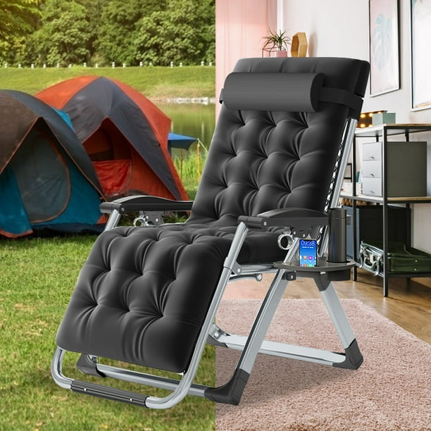 ABORON 26" Wide Zero Gravity Chair , Folding Recliner Lounge Chair,With