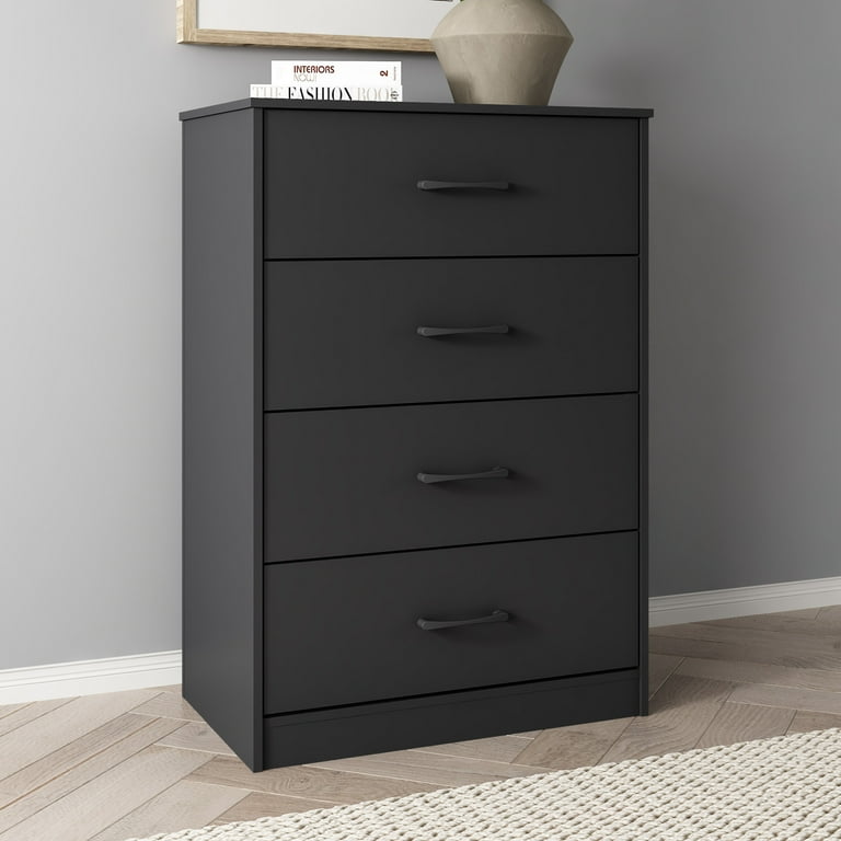 black ikea 4 drawer dresser Sexy Black Off-the-shoulder Midi Dress main image 1